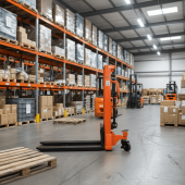 Штабелер ручной г/п 1000кг, подъем вил 2м, max высота мачты 2,55м (SYC-1020)