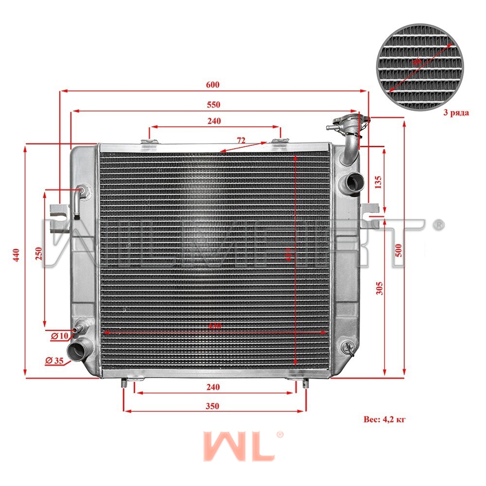 Радиатор Heli CPCD10-18G (K15) (G1D22-10201)