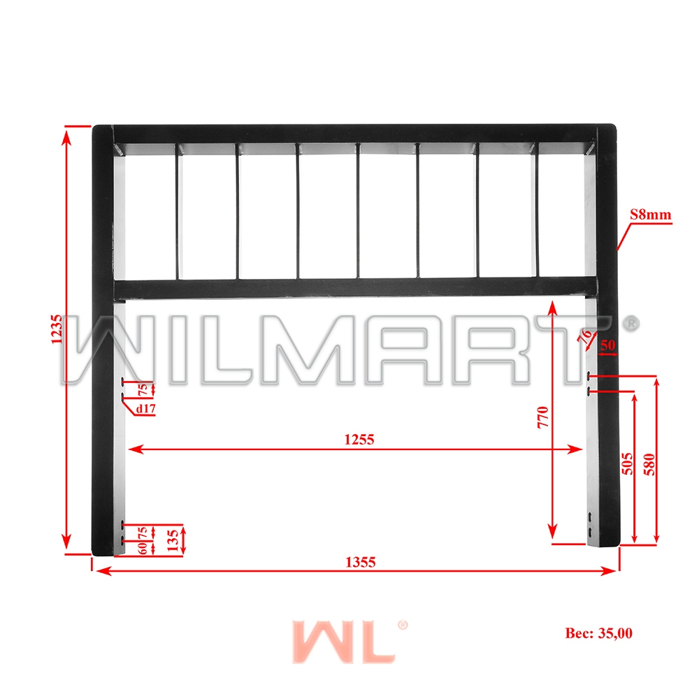 Решетка защитная (рамка ограждения) каретки вил НС СPCD50 (RX50M300-002000-001)