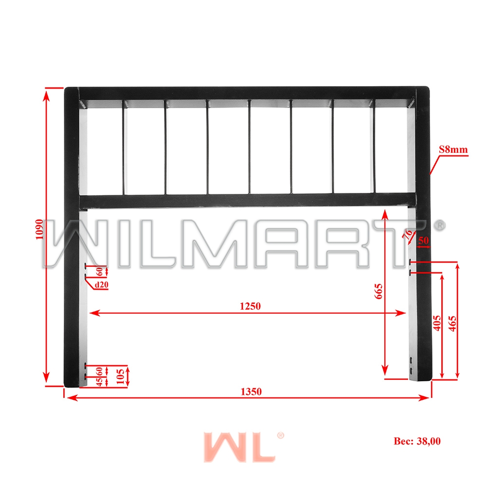 Решетка защитная каретки вил НС СPCD40-45 (R45M300-004000-000)