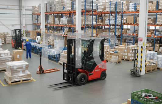 Погрузчик Geelly CPQD15-XRW21 K21 TM4500 1070 пневмо сайдшифт кабна+печка красный