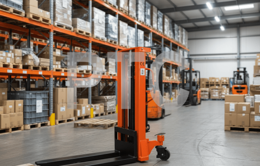 Штабелер ручной г/п 1000кг, подъем вил 2м, max высота мачты 2,55м (SYC-1020)