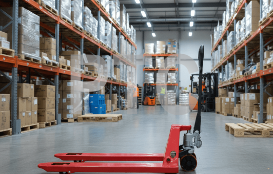 Тележка гидравлическая (рохля) BF25 1150х550 усиление 30см (PU) (HP-25-30CMPUB)