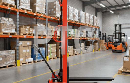 Штабелер ручной (г/п 1000кг, подъем вил 1,6м, max высота мачты 2м) (SYC-1016)