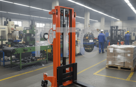 Штабелер ручной г/п 1500кг, подъем вил 3м, max высота мачты 3,6м (SYC-1530)