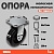 Опора колесная неповоротная ф150 мм, нагрузка 230 кг, резина (FCD 63)