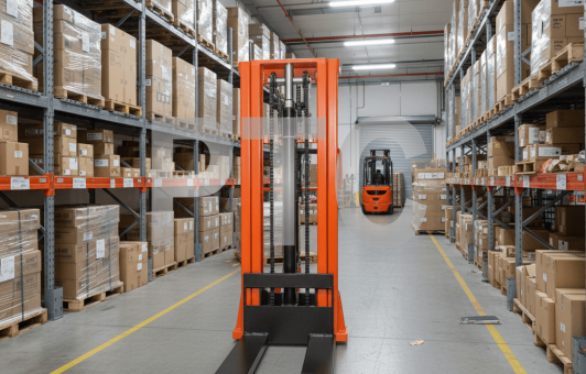 Штабелер ручной (г/п 1500кг, подъем вил 2м, max высота мачты 2,55м) (SYC-1520)