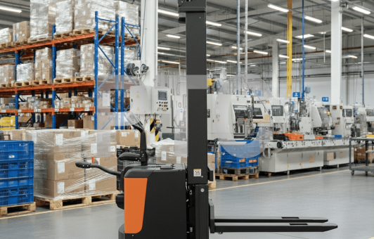 Самоходный Штабелер с Платформой для Оператора OXLIFT BX15 Lion 5500 мм