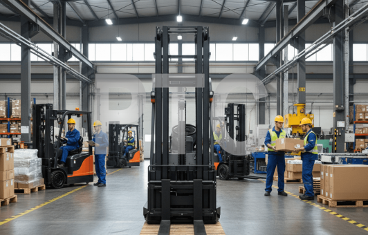 Самоходный Штабелер с Платформой для Оператора OXLIFT BX15 Lion 5500 мм