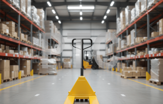 Тележка гидравлическая (рохля) BF25 2000х550 усиление 160см желтая (PU) (HP-30-30CM-2000PUB)