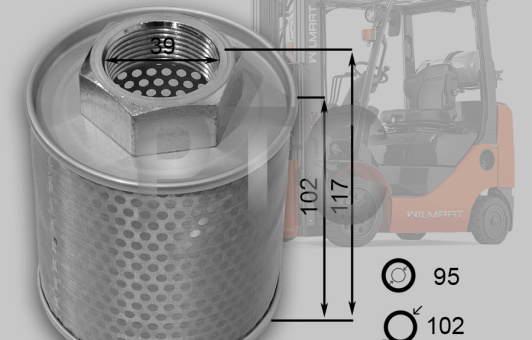 Фильтр гидравлический всасывающий Toyota (67501-32881-71)