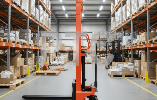 Штабелер ручной г/п 2000кг, подъем вил 1,6м, max высота мачты 2м (SYC-2016)