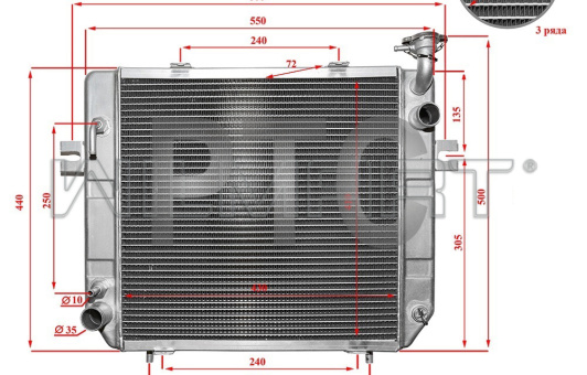 Радиатор Heli CPCD10-18G (K15) (G1D22-10201)