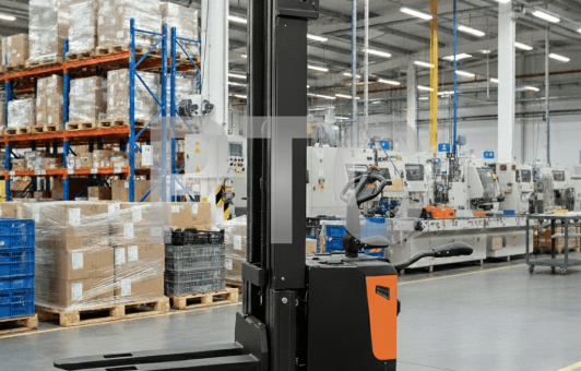 Самоходный Штабелер с Платформой для Оператора OXLIFT BX15 Lion 5500 мм