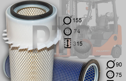 Фильтр воздушный Bobcat двойной с крыльчаткой (6681474/6681475)