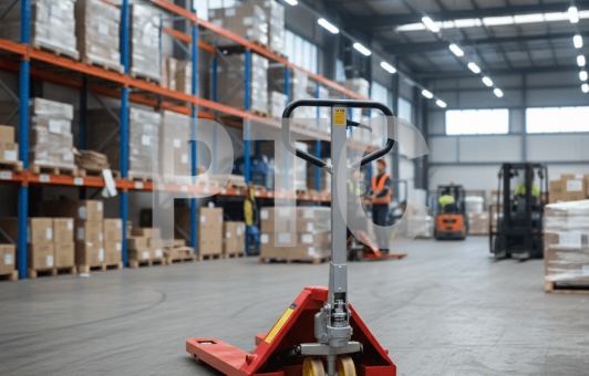 Тележка гидравлическая AC50 1150x550  красная (нейлон)