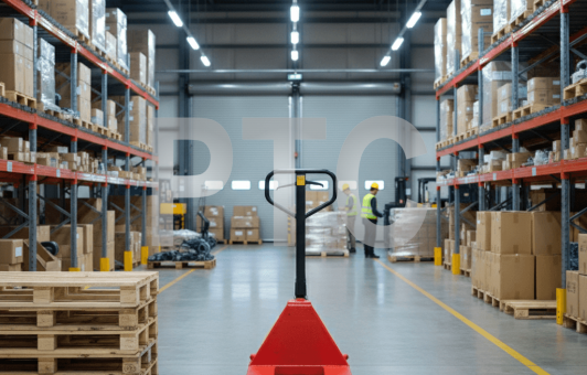 Тележка гидравлическая AC50 1150x550  красная (нейлон)