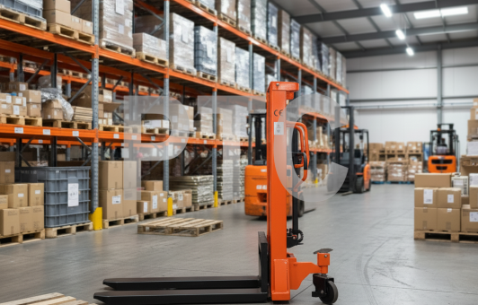 Штабелер ручной г/п 1000кг, подъем вил 2м, max высота мачты 2,55м (SYC-1020)