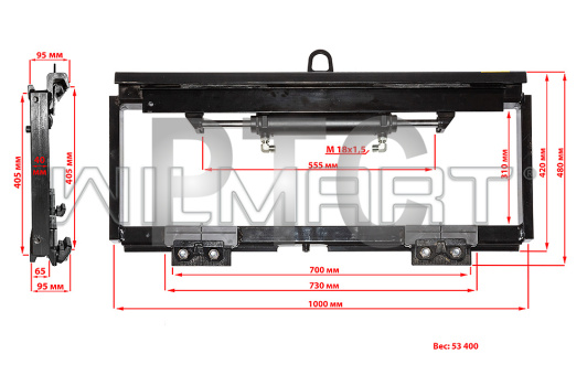 Каретка бокового смещения (сайдшифт) 2Ах1000мм, 1,8т (HC)