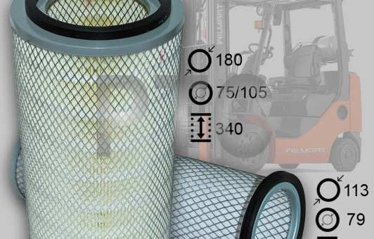 Фильтр воздушный Dalian CPCD50/60/70AA двойной (K1883)