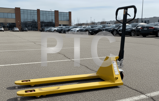 Тележка гидравлическая BF25 1800х550 усиление 140см желтая (PU) (HP-30-30CM-1800PUB-Y)