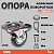 Опора колесная поворотная с тормозом Ф75хS22 мм, 50 кг, резина, SCb 93