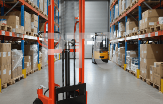 Штабелер ручной г/п 1500кг, подъем 1,6м, max высота мачты 2м (SYC-1516)