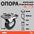 Опора колесная поворотная с тормозом ф125 мм, нагрузка 100 кг, резина (SCb 55)
