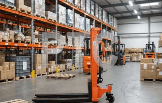 Штабелер ручной г/п 1000кг, подъем вил 2м, max высота мачты 2,55м (SYC-1020)